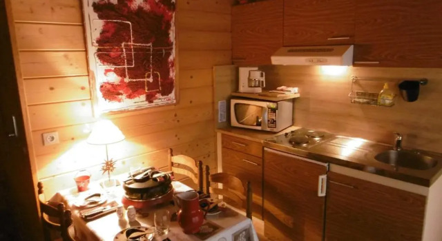 Студия Gite Au Coeur Du Chalet en Belledonne vers Prapoutel Les 7 Laux