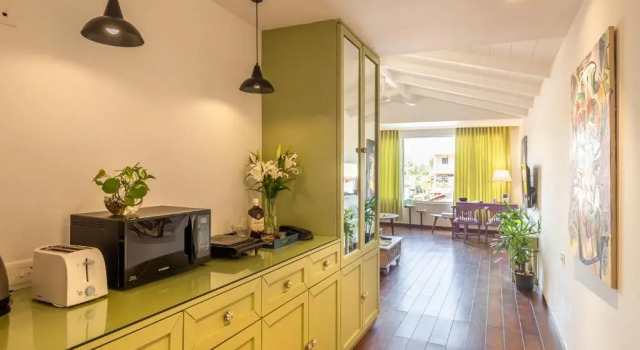 Студия Deluxe Santa Terra by The Blue Kite - 1 & 2 BHK Apartments With Common Pool, Kitchen, Security & Wifi, Near to Casino & Candolim Beach