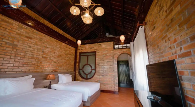 Двухместное бунгало с видом на сад Cantho Eco Resort