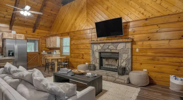 2 Cabins Game Room, Enclosed Porch, Hottub, Views Dudley I & II by Avantstay