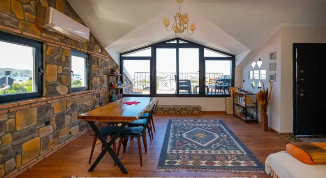 Апартаменты Deluxe с балконом и с видом на море Deniz Loft Fethiye