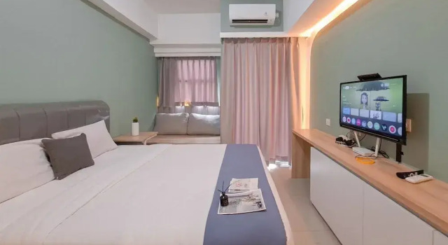 Simple Neutral Toned Studio Room At Parkland Avenue Apartment, Prenota Appartamento Appartamenti a Banten, Appartamento