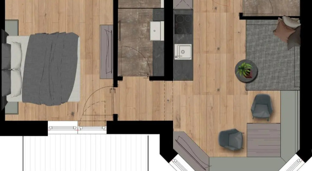 Апартаменты с балконом Appartements Perberschlager