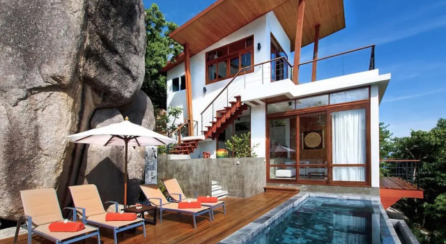 Вилла с 3 комнатами рядом с пляжем Villas Del Sol Koh Tao