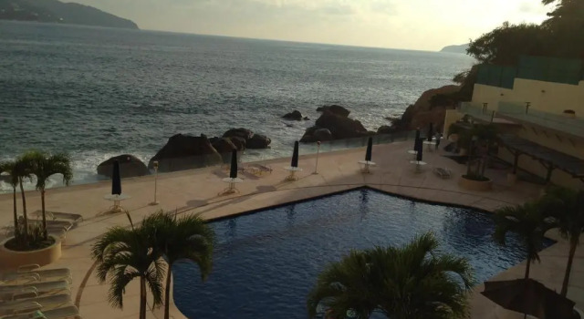 Студия с балконом и с видом на море Apartamento Estrella Del Mar Acapulco