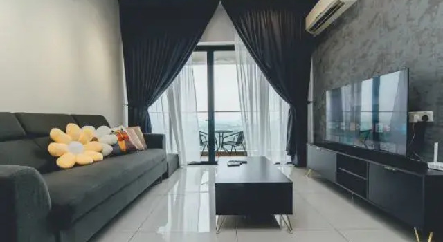 Tranquil Sea View Danga Bay 3BR 6pax, Prenota Hotel Hotel a Johor con piscina, Piscina