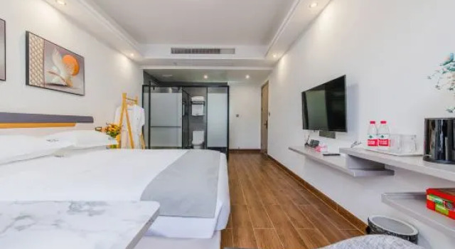 Кровать в общем номере Yitingxuan · Family Jingyi Parent-Child Holiday Mountain Lodge