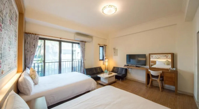 Standardní Čtyřlůžkový pokoj s balkonem Sioufu B&B