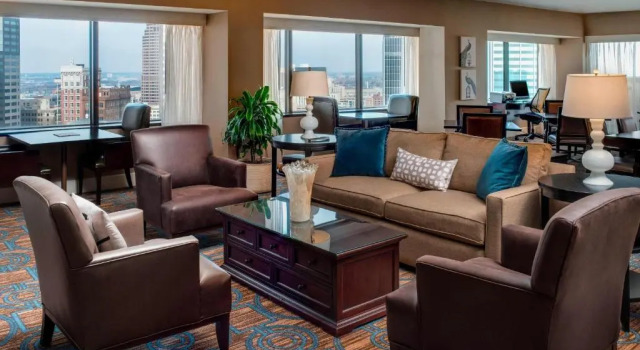 Четырёхместный номер Standard с видом на город The Plaza Hotel Columbus at Capitol Square
