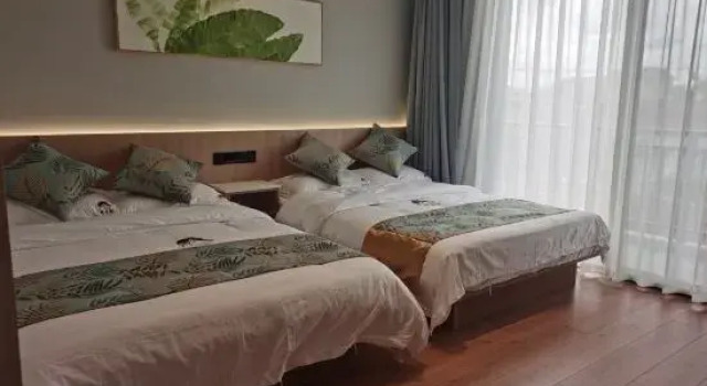 Кровать в общем номере Shanghai Yuanjiewu Intelligent Boutique B&B