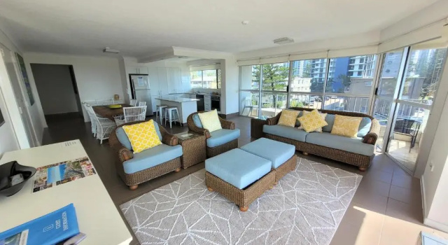 Апартаменты с 2 комнатами с видом на океан Surfers Chalet