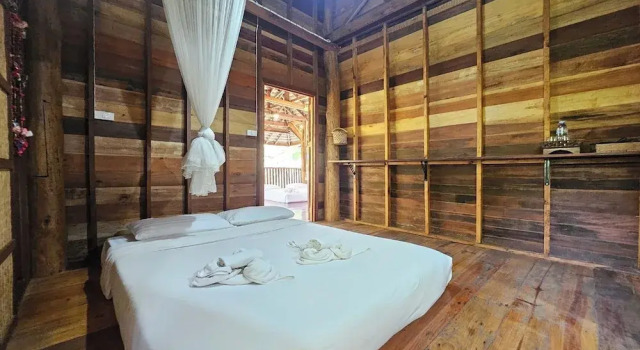 Кровать в общем номере Homestay Baan Auy Chiang Mai
