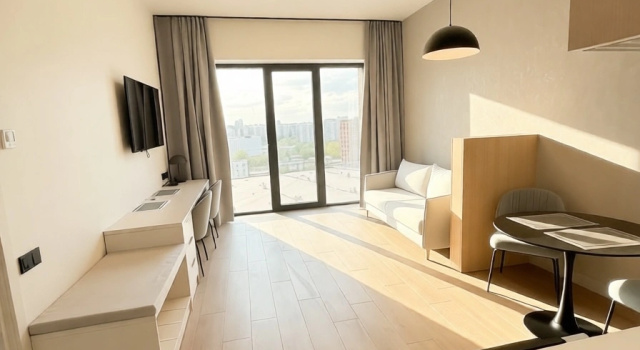 Superior Docklands Vasilievsky Double Apartment with city view Docklands.Smart Apart-Hotel
