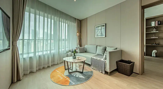 Апартаменты Superior с 2 комнатами с видом на город Апарт-отель CM+ Serviced Apartment Beijing Huashang