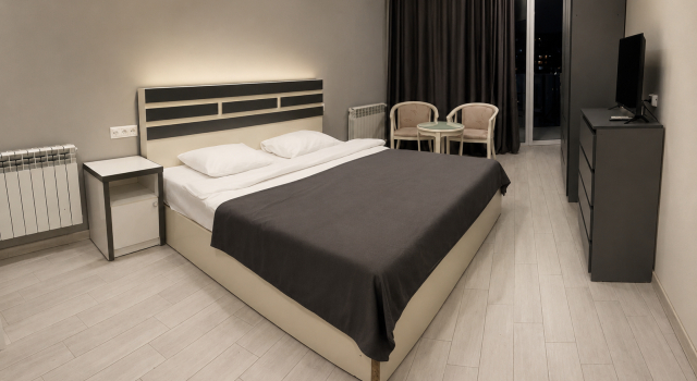 Suite med altan med udsigt over poolen Wave Inn boutique