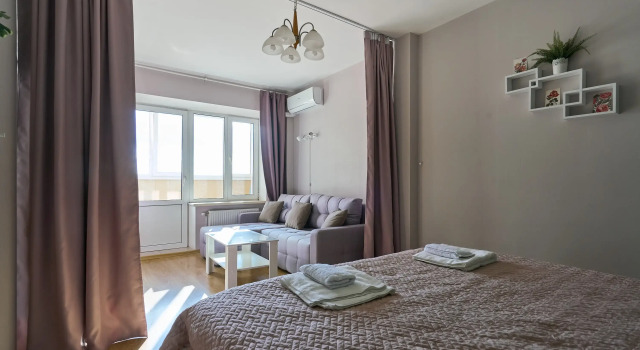 Апартаменты Comfort Квартира Стильная с видом на город с 14 этажа
