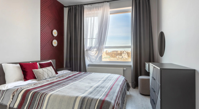 Odnakomnatnaiy Bordo s Vidom na Nevu Flat, Book Lejlighed Hoteller i Sankt Petersborg med parkering, Parkering