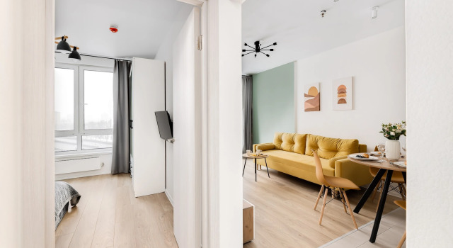 Двухместные апартаменты Апартаменты SMART LOFTS | Cruise | Отдельная спальня | Медцентры (ФМБА, ЛОР) | Крокус