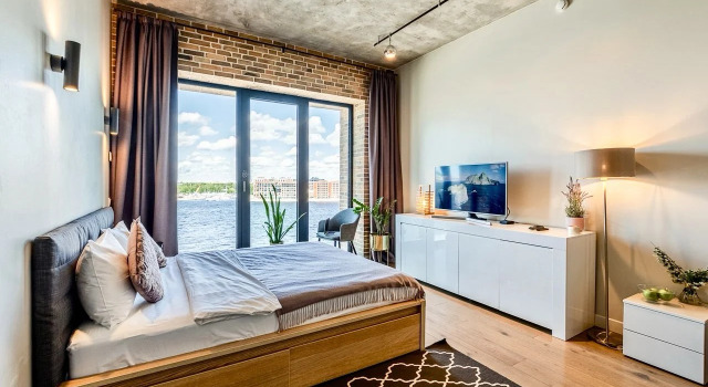 Apartment Panoramic Neva View Loft, High floor, Book Lejlighed Vasileostrovskiy district Sankt Petersborg