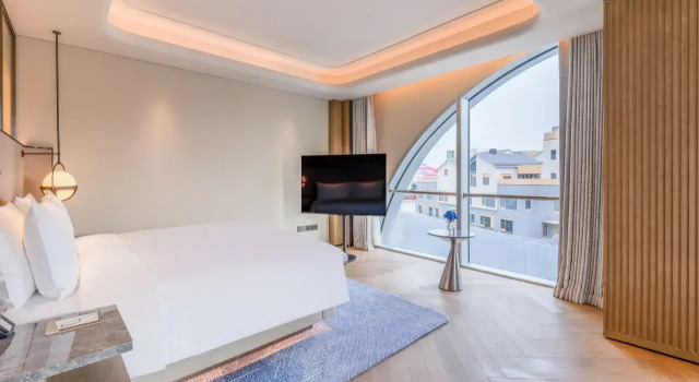 Двухместный люкс Deluxe с красивым видом из окна Отель Nous Land Beijing