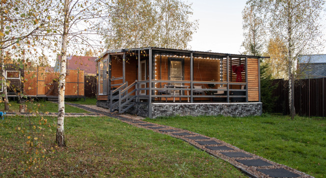 Dom s Baney i Chanom Patio Khaus Gubernskie Dachi Private house, Rezervovat Rekreační dům Wellness hotely v Čechov, SPA