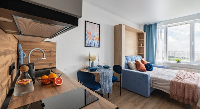 S vidom na gorod i les Flat, Book Apartment SZAO Area Moscow, near Pyatnitskoye Shosse