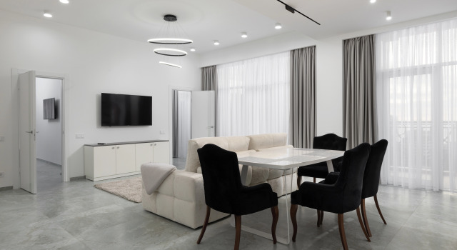 Апартаменты Deluxe с балконом и с видом на море Апарт-отель Sphera Apartments by Stellar Hotels Sochi