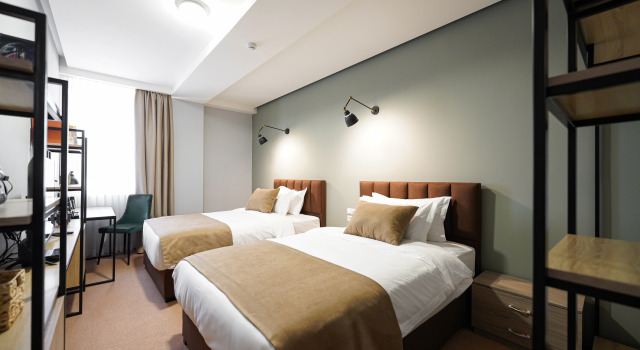 Deluxe Dvoulůžkový s manželskou postelí pokoj s balkonem a a výhledem na město Felinger Concept Hotel