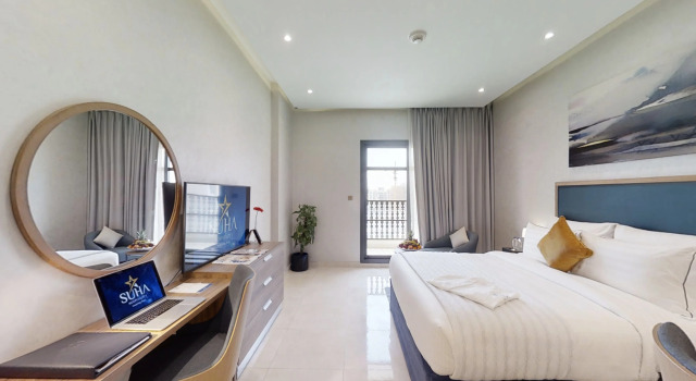 Двухместные Апартаменты-студио с видом на воду Suha Creek Hotel Apartment Al Jaddaf