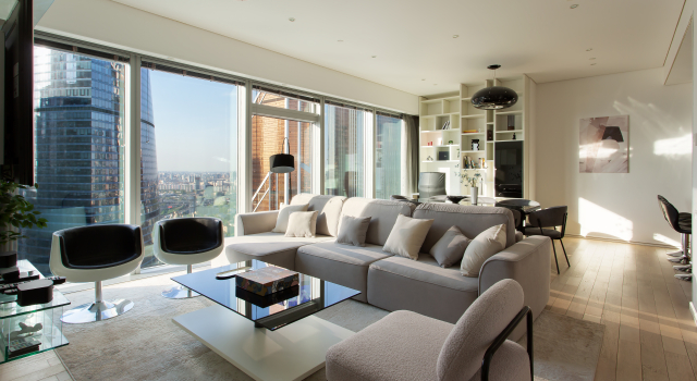 Apartments Sky City Moscow 51 etazh! 140 metrov! Saundbar! Podsvetka pod lyuboe nastroenie! Dorogoy vid na bashni i gorod!, Rezervovat Apartmán Hotely v Moskva s parkováním, poblíž Afimall, Parkování