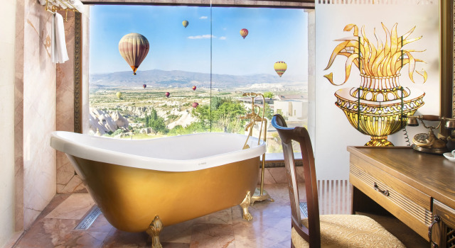 Двухместный номер Luxury с видами на полеты шаров Cappadocia Fairy Chimneys Selfie Cave Hotel