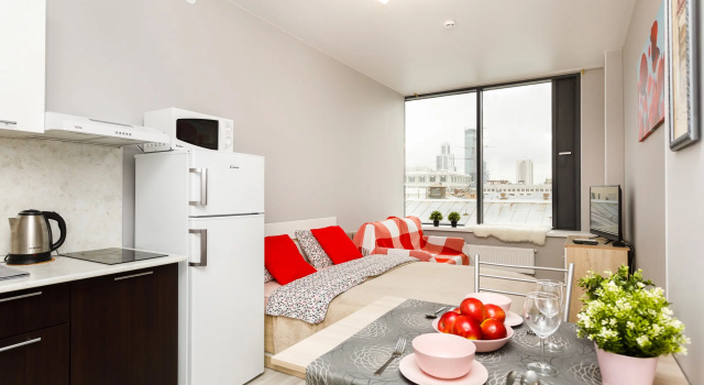 Двухместные апартаменты с красивым видом из окна Апартаменты Apartanik.Малышева 42 а-612