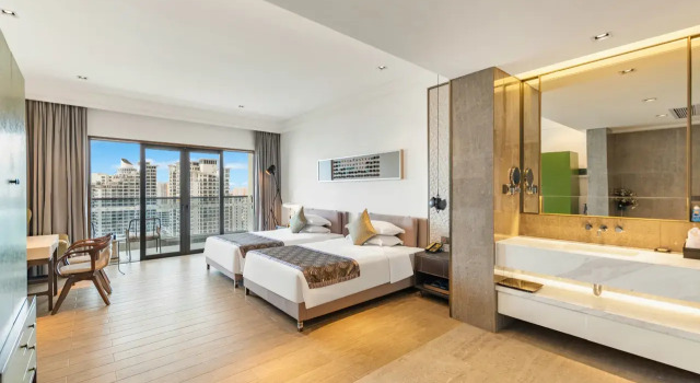 Номер Deluxe с частичным видом на море Sanya Rock Platinum Seaview Hotel