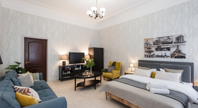 Апартаменты с 2 комнатами с видом на город Квартира GM Apartments Элегантная двушка на Дмитровке