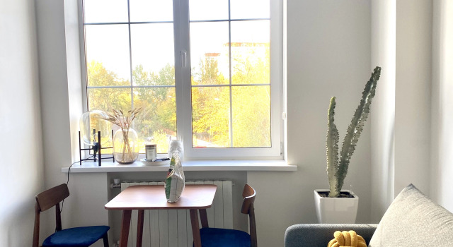 Двухместные апартаменты с видом на город Малевич art Apartment