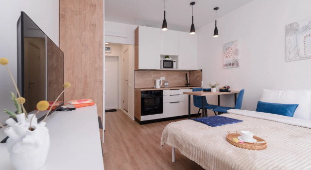 Studiya Vv Apart na Lyublinskoy 72ak2 Flat, Rezervovat Apartmán Hotely v UVAO Area s parkováním, Parkování
