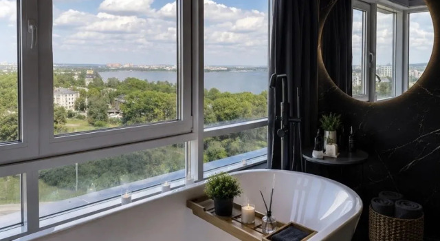 Vanna S Panoramnym Vidom Na Angaru Apartments, Book Lejlighed SPA-hoteller i Irkutsk, SPA