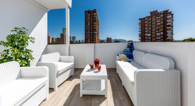 Пентхаус c 1 комнатой с балконом и с красивым видом из окна Sonrisa Apartments