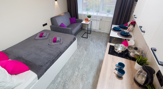 Studiya Na Donskoy 9 Nochey Irkutsk Apartments, Boek Appartement Oktyabrsky Administrative District Irkoetsk