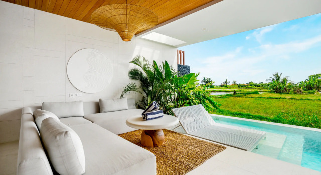 Двухместная вилла c 1 комнатой с красивым видом из окна Green Flow Villas Complex Ubud