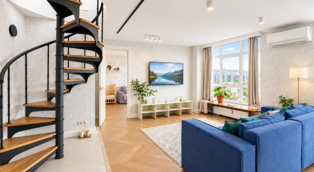 Stilnaya Kvartira S Terrasoy Na Kryshe V Pushkine Apartments, Buchen Sie Ferienwohnung Puschkin Pushkinsky District