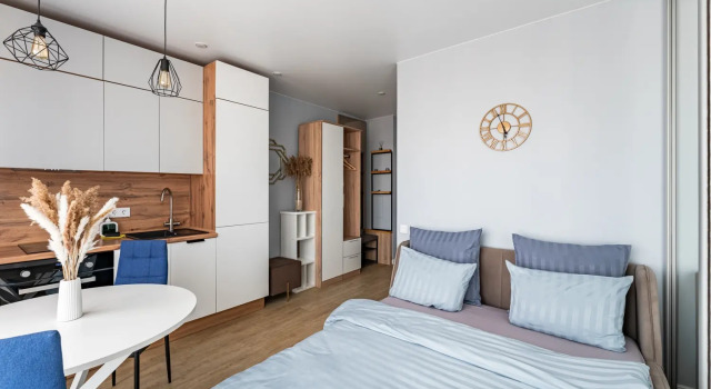Vidovye Kopengagen Flat, Rezerwuj Apartament Hotele w UVAO Area z basenem, Basen