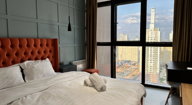 Апартаменты Luxury с красивым видом из окна Апартаменты Almatau Astana