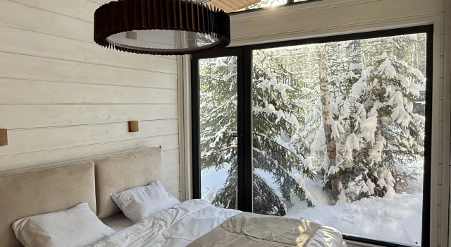 Novy S Panoramnoy Saunoy I Chanom V Lesu Private house, Rezervovat Rekreační dům Chaty v Moskovská, Chalupa