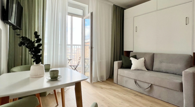 Uyutnaya Studiya Na Neyshlotskom 21 Apartments, Rezervovat Apartmán Kalininskiy district Petrohrad, poblíž Ploshchad Lenina Metro Station