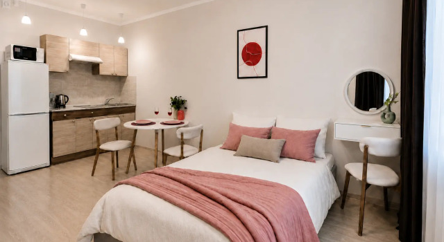 Stilnaya Studiya na Vasilievskom Ostrove dlya 3 Gostei • Zaselenie 24/7 Flat, Book Lejlighed Hoteller i Sankt Petersborg med parkering, Parkering