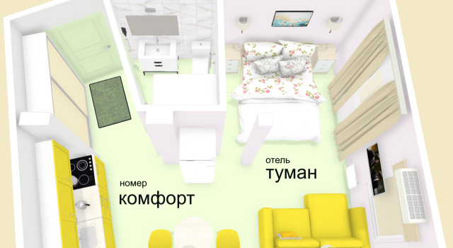 Двухместный номер Comfort Мини-отель Туман