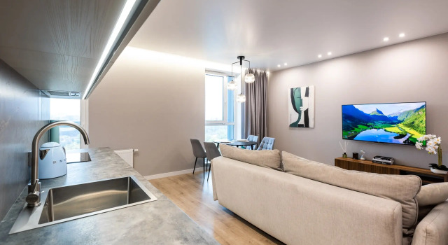 Апартаменты Stylish Grey  in the Luxury residential complex Comfort Park, Забронировать Апартаменты/квартира Минск Минская область, рядом с Олимпийский теннисный центр
