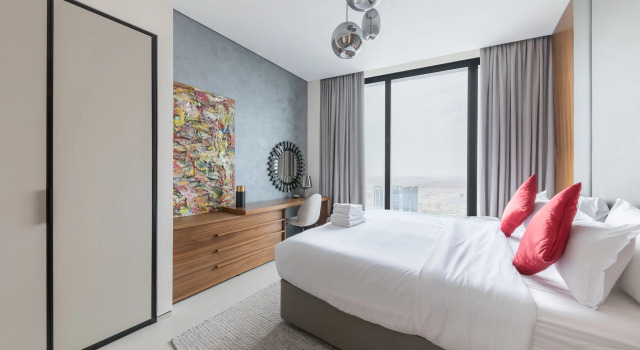Апартаменты с балконом и с красивым видом из окна Апартаменты Welcome Home in Address Beach Resort