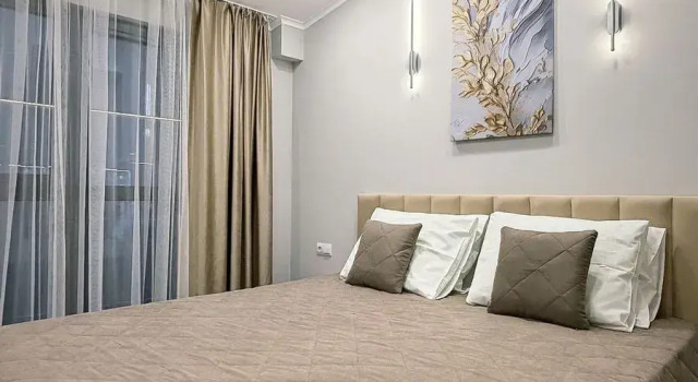 Апартаменты Luxury с 2 комнатами с балконом и с видом на горы Апарт-отель Polikariya